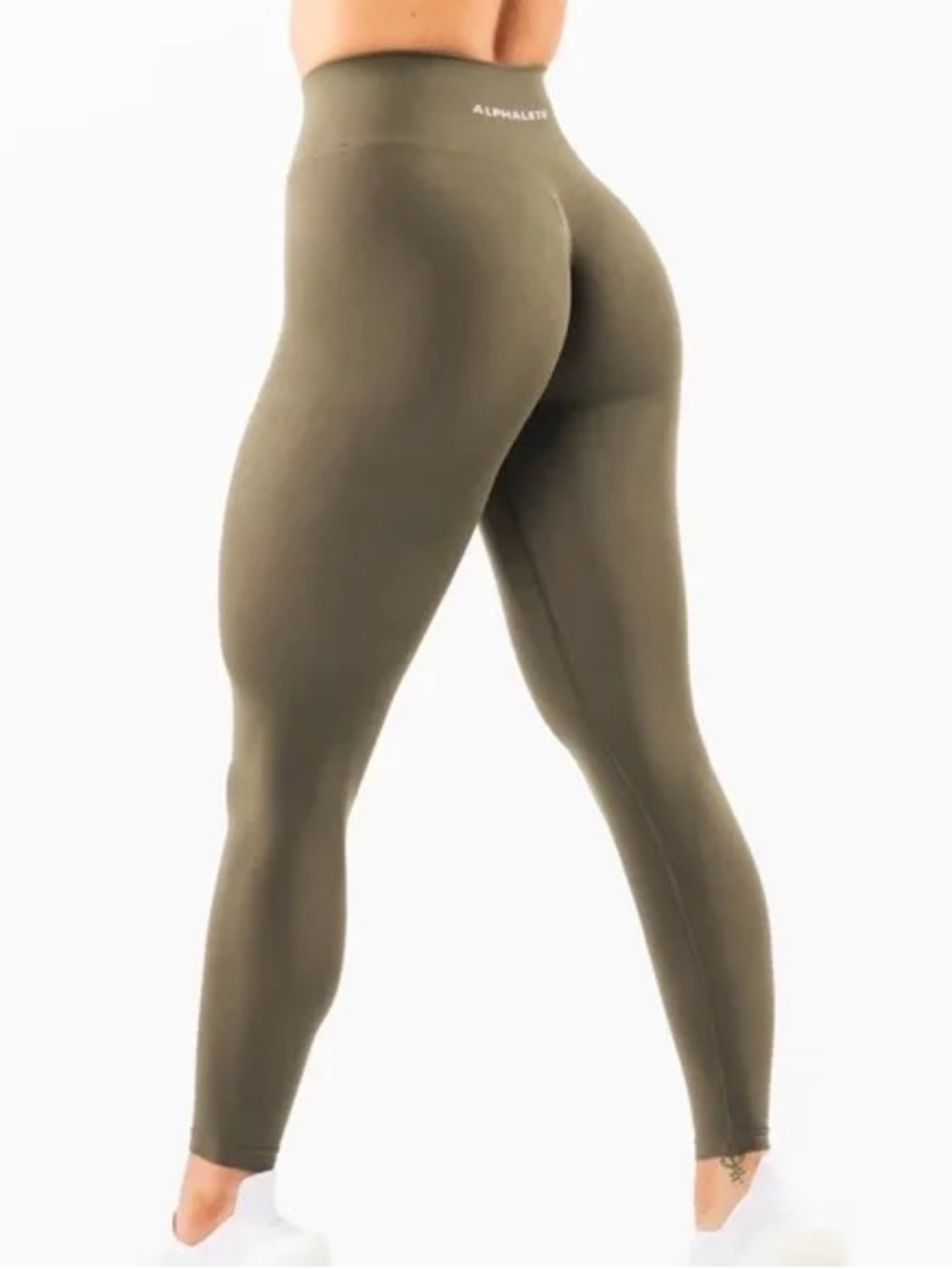 Alphalete Amplify Leggings Yoga Pants in Mocha Size: Medium